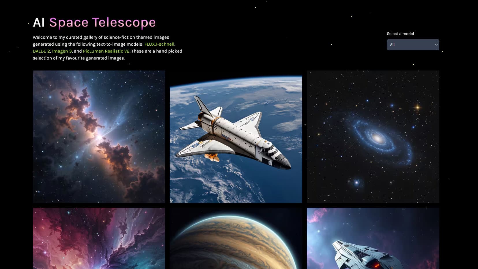 AI Space Telescope Website