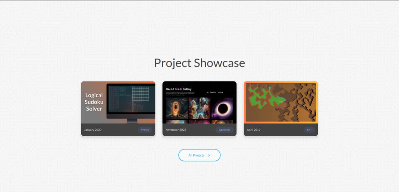 Current Portfolio Project Showcase