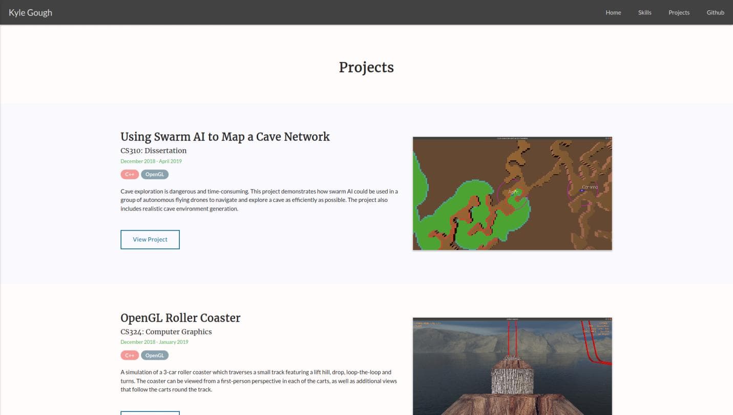 Portfolio project page version 2